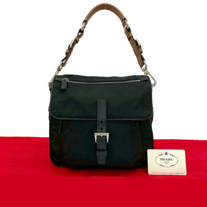 Prada Saffiano Leather Nylon 2way Handbag