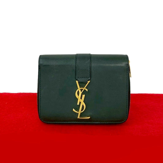 Saint Laurent Paris Cassandra Leather Wallet