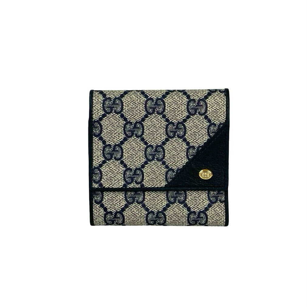 Gucci GG Logo Leather Trifold Wallet