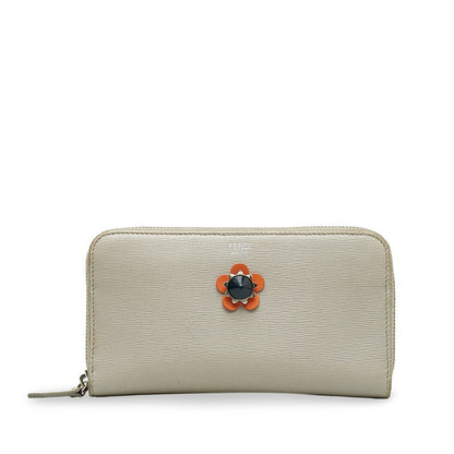 Fendi Flower Leather Long Wallet