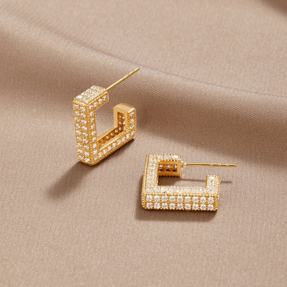 Amari Square Hoop Earrings