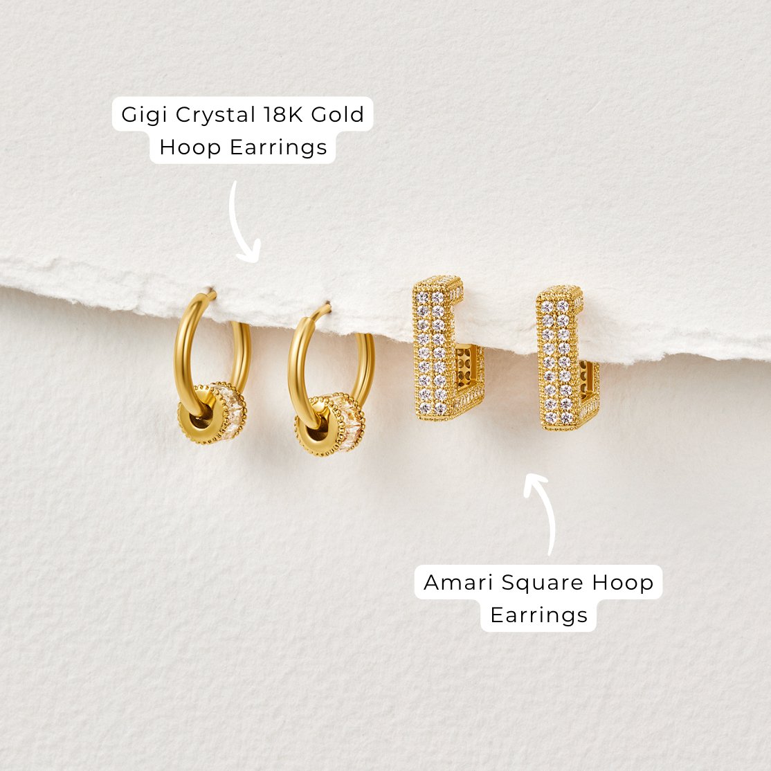 Amari Square Hoop Earrings