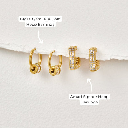 Amari Square Hoop Earrings