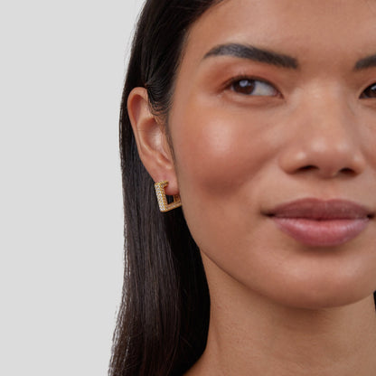 Amari Square Hoop Earrings