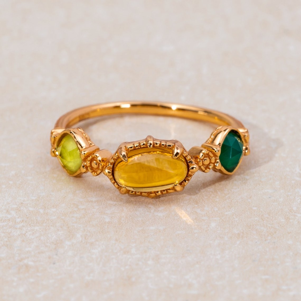 Anala Fire Agate Stone Ring