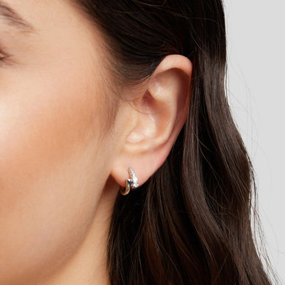 Anastasia Silver Crystal Earrings