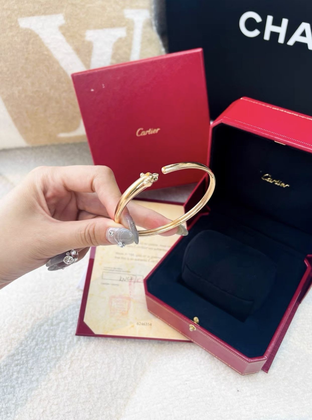 Panthere de cartier rose gold leopard bracelet