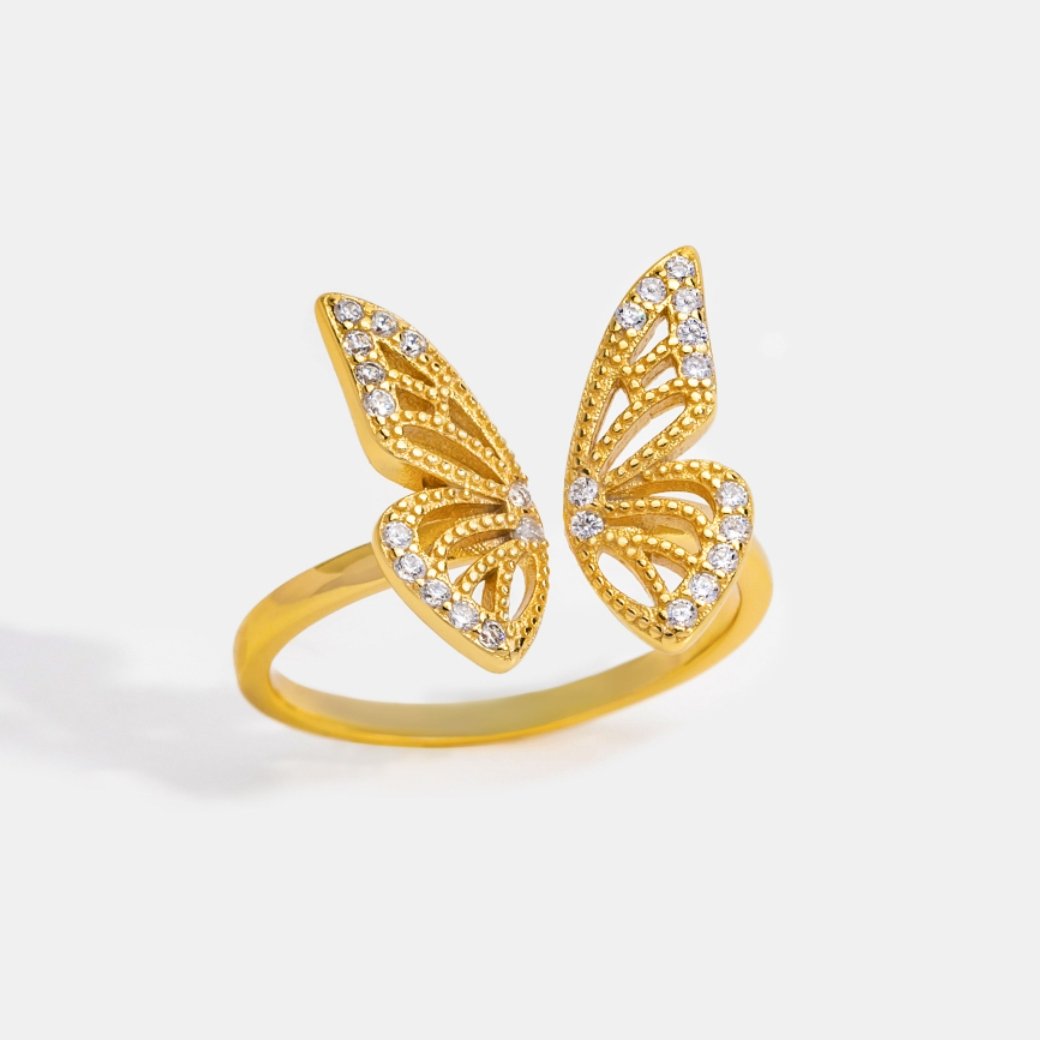 Aria Golden Butterfly Ring