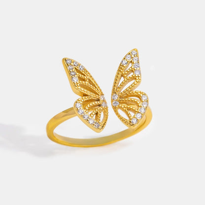 Aria Golden Butterfly Ring