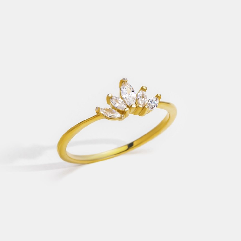 Athena Crystal Crown Ring