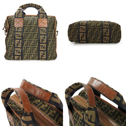 Fendi 7VA158 Zucca Canvas Leather 2way Bag