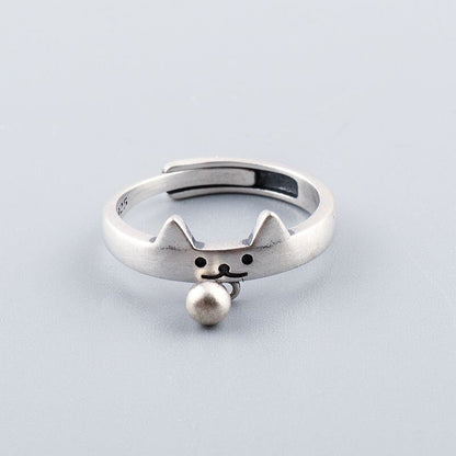 Balmora Sterling Silver Cat Ring