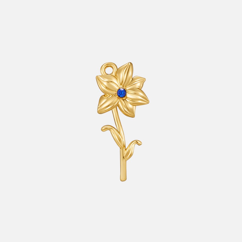 Birth Flower Charm Necklace