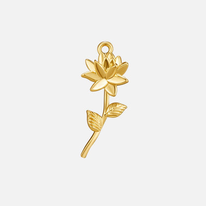 Birth Flower Charm Necklace