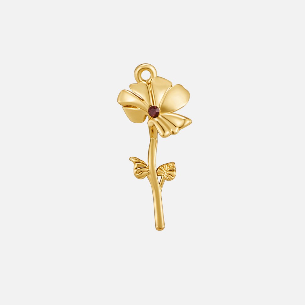 Birth Flower Charm Necklace