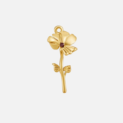 Birth Flower Charm Necklace