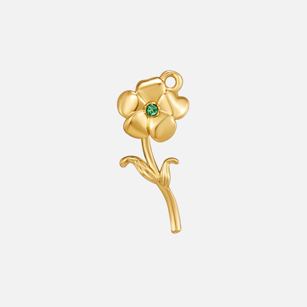 Birth Flower Charm Necklace
