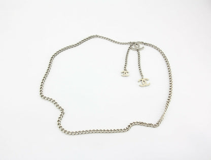 Chanel Vintage 05V Metal White Three CC Waist Chain