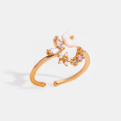 Blooming Rose Gold Flower Ring