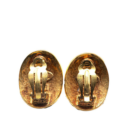 Chanel Coco Mark Oval Vintage Earrings