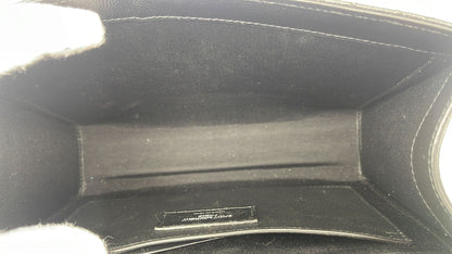 YVES SAINT LAURENT Envelope Medium Chain Leather Shoulder Bag Black