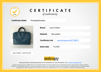Louis Vuitto Porte-Documents Epi Leather Briefcase Bag