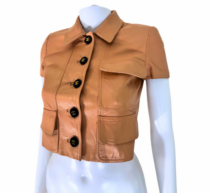 Chanel Vintage 95P Beige Cropped Jacket
