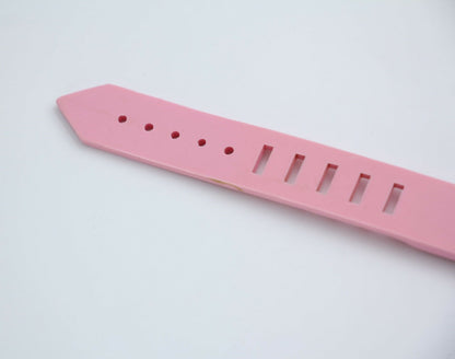 Chanel Vintage 99P Rubber Pink with Peach Wording Bracelet