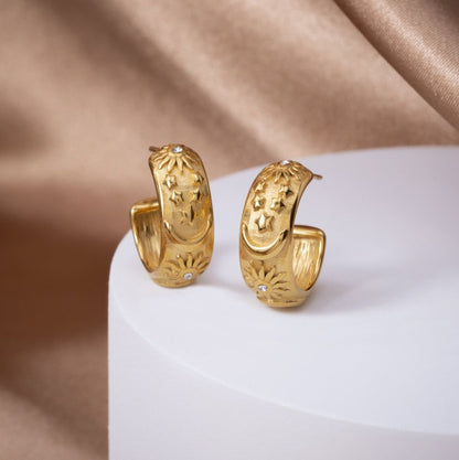 Celestial Gold Hoop Earrings