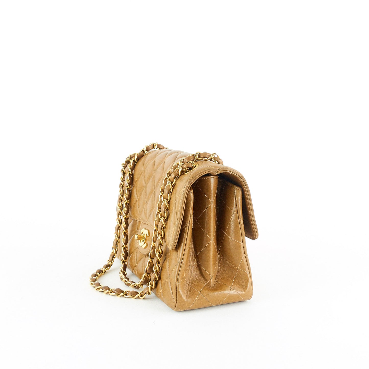 Chanel Double Sided Flap Lambskin Leather Shoulder Bag