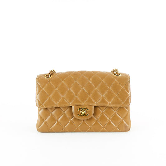 Chanel Double Sided Flap Lambskin Leather Shoulder Bag