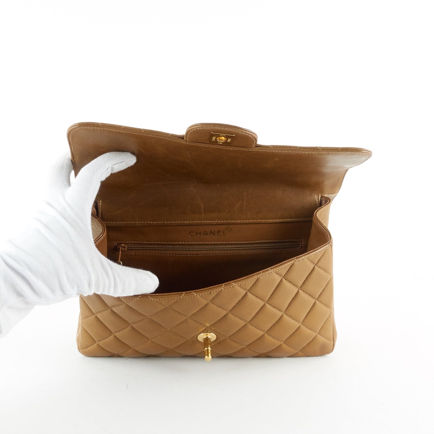 Chanel Double Sided Flap Lambskin Leather Shoulder Bag
