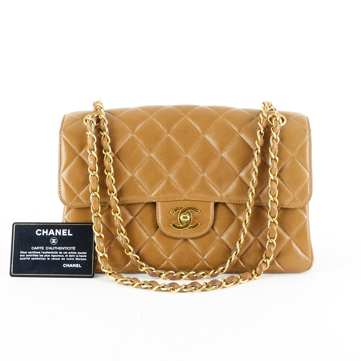 Chanel Double Sided Flap Lambskin Leather Shoulder Bag
