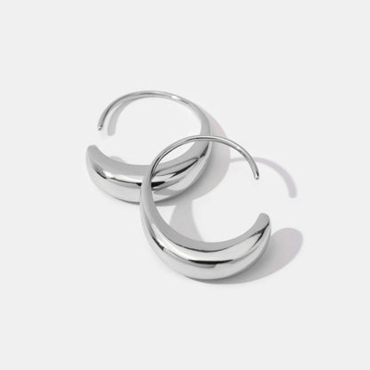 Classic Drop Hoop Earrings