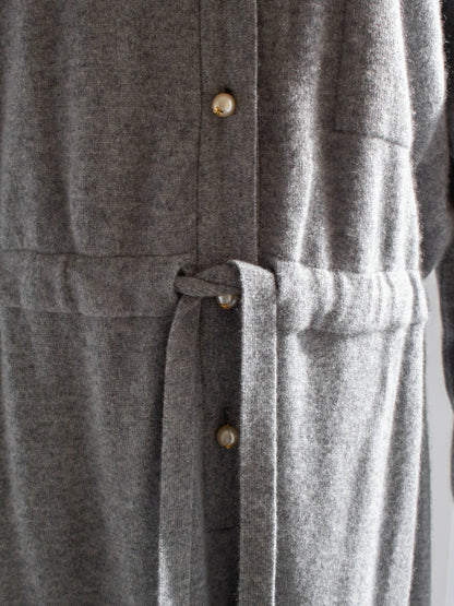 Rare Chanel F/W 1991 Grey White Pearl CC Cashmere Linda 91A Jumpsuit