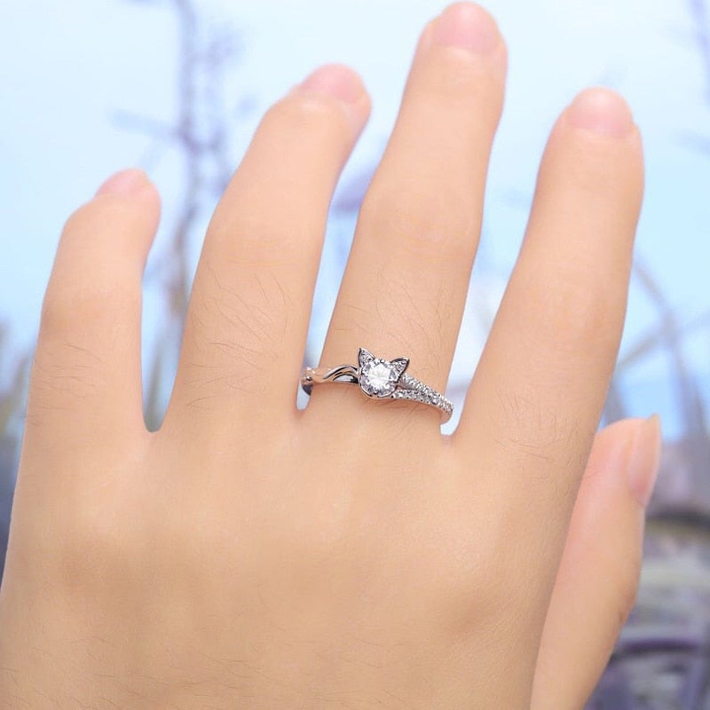 Crystal Cat Ring