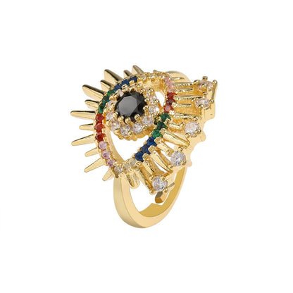 Crystal Evil Eye Rings