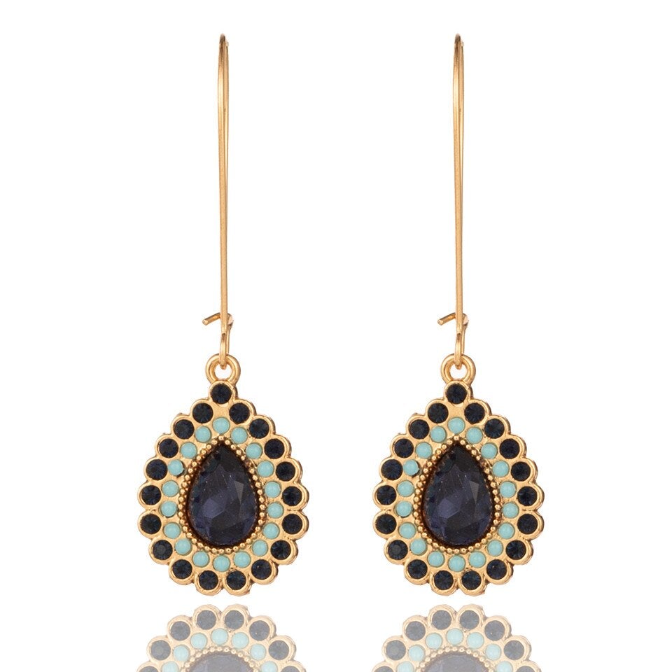 Crystal Stone Drop Earrings