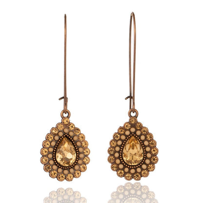 Crystal Stone Drop Earrings
