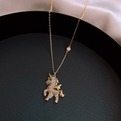 Crystal Unicorn Necklace