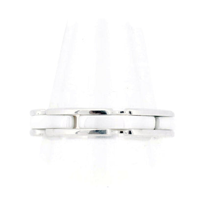 Chanel Ultra Collection Au750 White Gold Ceramic Ring Size 13.5