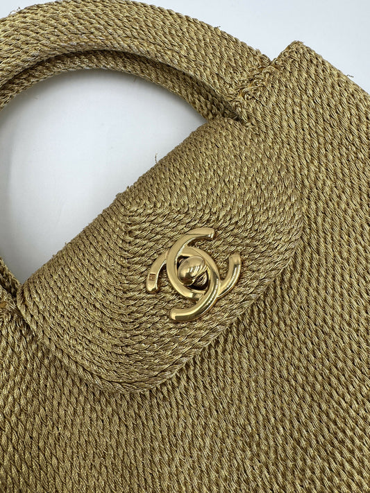 Chanel 1998 Vintage Woven Top Handle Bag