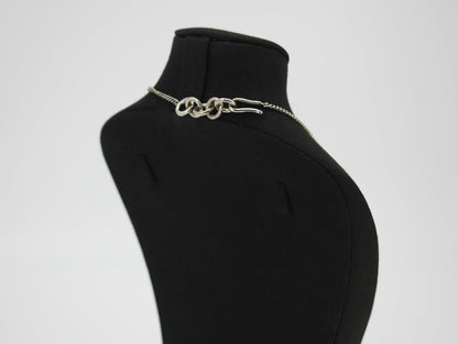 Chanel Vintage 04P Enamel Dark Green Silver Necklace