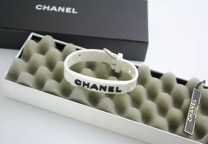 Chanel Vintage 99P Rubber Pink with Peach Wording Bracelet