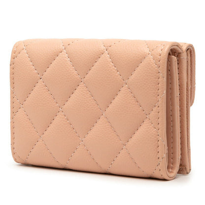 Chanel Coco Mark Matelassé Caviar Skin Trifold Wallet