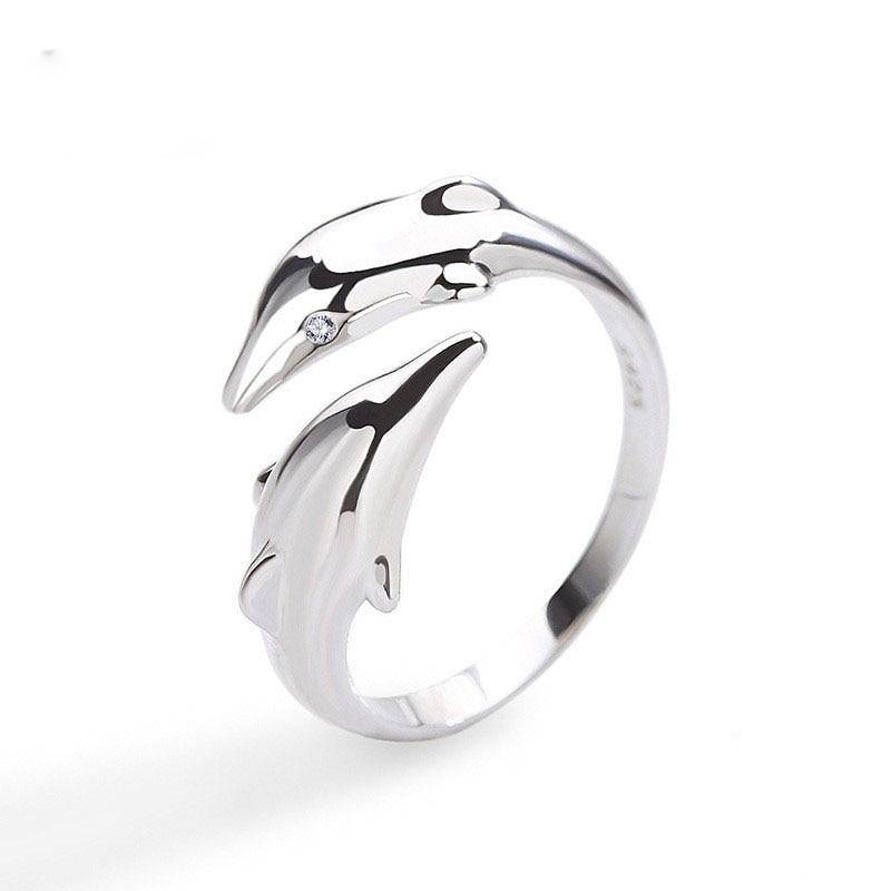 Dolphin Sterling Silver Ring