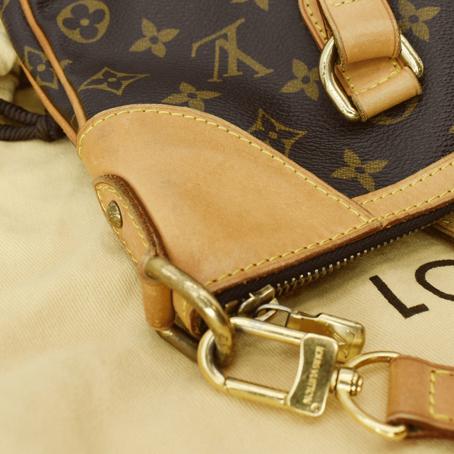 LOUIS VUITTON Odeon GM Monogram Canvas Shoulder Bag Brown