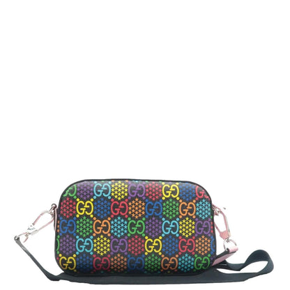 GUCCI Psychedelic GG Supreme Canvas Shoulder Bag Black 574886