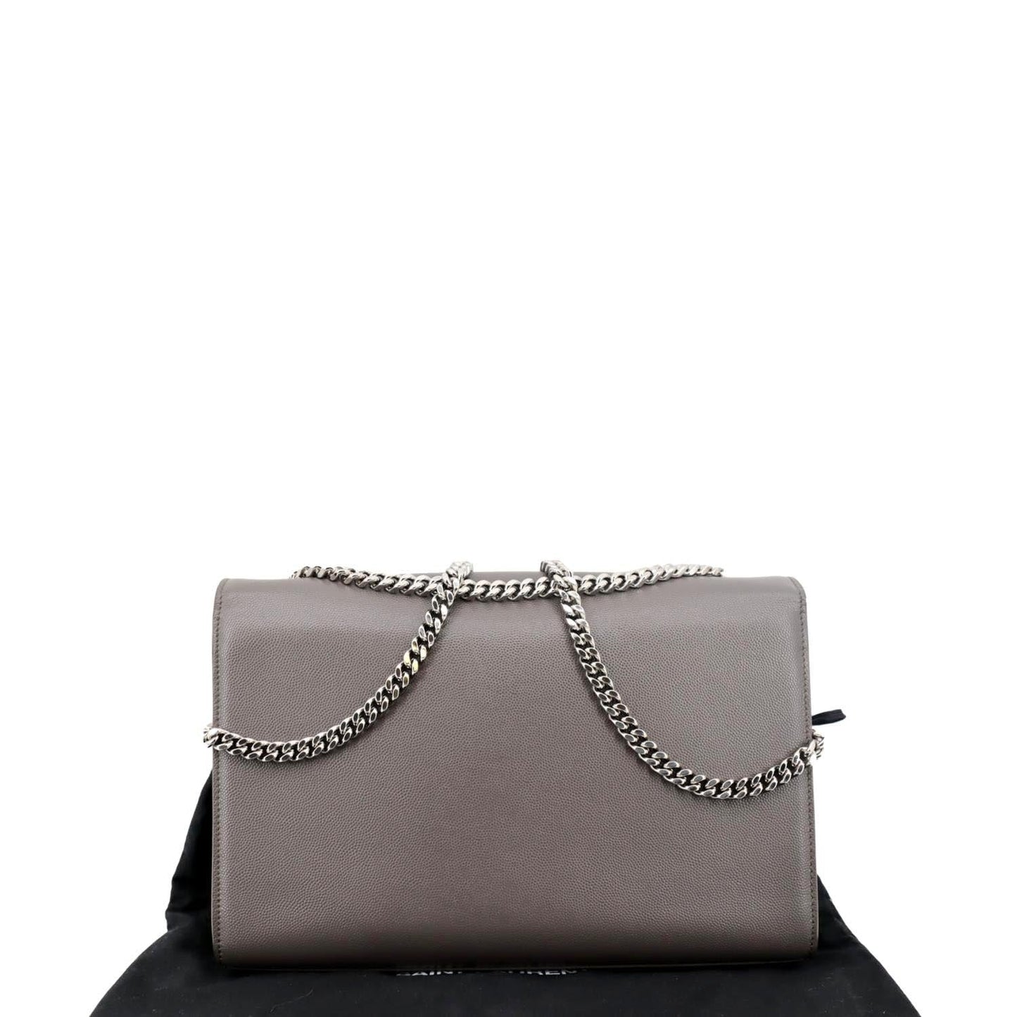 YVES SAINT LAURENT Kate Leather Shoulder Bag Gray