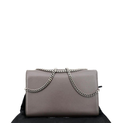YVES SAINT LAURENT Kate Leather Shoulder Bag Gray
